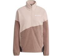 adidas TERREX Multi Climawarm Fleece 1/4-Zip Sweatshirt Damen JX3892 - wonder taupe/trace brown S