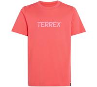 Funktionsshirt ADIDAS TERREX "KIDS MULTI LOGO", Mädchen, Gr. 164, pink (pure turbo), Obermaterial: 100% Baumwolle, Rundhals, Shirts Funktionsshirt (98338760-164) pure turbo