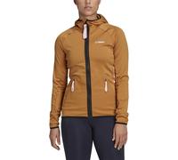 Adidas Terrex Tech Lite Hooded Hiking Fleecejacke Damen Sweatshirt, braun XL 46-48