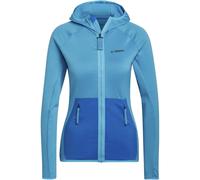 Adidas Terrex Tech Lite Hooded Hiking Fleecejacke Damen Sweatshirt, hellblau L