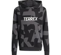 adidas Terrex - Kid's MT AOP Logo - Hoodie, Gr. 164, schwarz/grau (Carbon/Black)