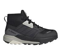 adidas Unisex Kinder Terrex Trailmaker Mid RAIN.RDY Hiking Shoes, Core Black/Core Black/Aluminium, 34 EU