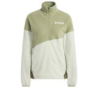 adidas Terrex - Women's MT ClimaWarm Fleece Anorak - Fleecepullover, Gr. L, beige (TentGreen/HaloGreen)