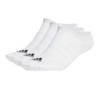 adidas Unisex Thin and Light No-Show Socks 3 Pairs, White / Black, 6.5-8