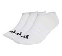 adidas Unisex Sneaker Socken, 3er Pack - Thin & Light Sportswear No-Show Socks, Logo, einfarbig Weiß 37-39