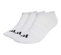 adidas Unisex Sneaker Socken, 3er Pack - Thin & Light Sportswear No-Show Socks, Logo, einfarbig Weiß 37-39