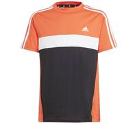Adidas Tiberio 3-Streifen Colorblock Cotton Kids T-Shirt Kinder T-Shirt, rot 164