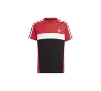 adidas Tiberio 3-Streifen Colorblock Cotton T- Shirt Kinder - rot/schwarz/weiß-164
