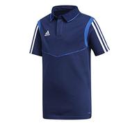 Adidas, Tiro 19 Cotton, Polo Hemd, Dunkelblau/Mutiger Blau, 7-8A, Unisex-Kind