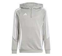 adidas Tiro 24 Half Zip Hoodie Kinder grau/weiß 152