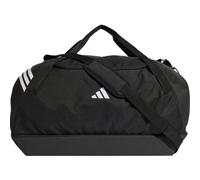 adidas Unisex TIRO Duffle Bag Large with Bottom Compartment, Black/White, One Size