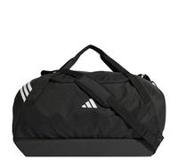 adidas Unisex TIRO Duffle Bag Large with Bottom Compartment, Black/White, One Size