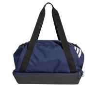 adidas Unisex Tiro Duffle Bag Small with Bottom Compartment Duffel Bag, Team Navy Blue 2/White, One Size