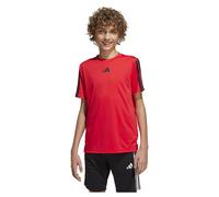 adidas Jungen Train Essentials 3-Stripes T-Shirt, Pure Ruby/Black, 7-8 Years