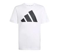 T-Shirt ADIDAS SPORTSWEAR "J TR-ES BL T", Mädchen, Gr. 176, weiß, schwarz, Obermaterial: 100% Polyester, Rundhals, Shirts T-Shirt (41061035-176) weiß, schwarz