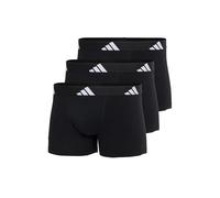 adidas Herren Boxershorts, 3er Pack - Trunks, Active Flex Cotton, Logo, einfarbig Schwarz L