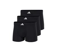 adidas Herren Boxershorts, 3er Pack - Active Micro Tech, Trunks, Logo, einfarbig Schwarz S