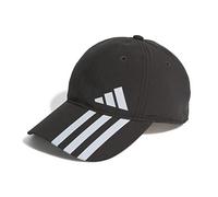 adidas Unisex 3-Stripes AEROREADY Baseball Cap, Black / White / White, M