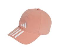 adidas Unisex 3-Stripes AEROREADY Running Training Baseball Cap, Wonder Clay/White/White, XXS