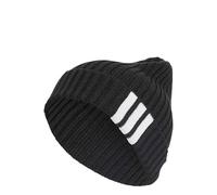 adidas Unisex 3 Stripes Beanie Hat, Black/White, S-M