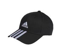 adidas Unisex 3-Stripes Cotton Twill Baseball Cap, Black/White, S