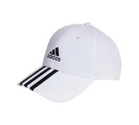 adidas Unisex 3-Stripes Cotton Twill Baseball Cap, White/Black, S