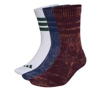 Stonewash Crew Socken, 3 Paar Maroon / Dark Blue / White / Collegiate Green 40-42