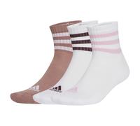 adidas Unisex 3-Stripes Cushioned Sportswear Mid-Cut Socks 3 Pairs