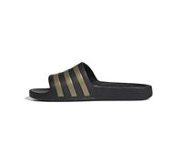 adidas Unisex Adilette Aqua Schiebe-Sandalen, Schwarz/Gold Metallic/Schwarz, 46 2/3 EU