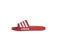 adidas Unisex Adilette Shower Slide Sandal, Vivid Red/White/Vivid Red, 13 US Women
