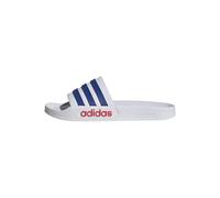 adidas Unisex Adilette Shower Slides, ftwr white/team royal blue/pure ruby, 44.5 EU