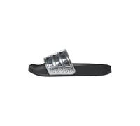 adidas Unisex Adilette Shower Slides Sandal, Core Black/Silver Met./Silver Met., 43 EU