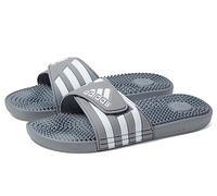 adidas Unisex Adissage Slides Sandal, Grey/White/Grey, 4 US Men