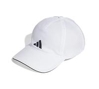 adidas Unisex AEROREADY Training Running Baseball Cap, White / Black / Black, XS