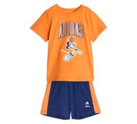 adidas Unisex Baby DISNEY MICKEY MOUSE T-SHIRT SET, Pure Orange/off white, 3-4 Years