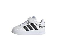 adidas Unisex Baby Grand Court 3.0 Girls Infant Shoes, FTWR White/core Black/hi-Res Yellow, 22 EU