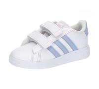 Adidas Unisex Baby Grand Court Lifestyle Hook and Loop Shoes, Cloud White/Blue Dawn/Clear pink, 25 EU