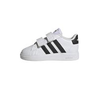 adidas Unisex Baby Grand Court Lifestyle Hook and Loop Shoes, Cloud White / Core Black / Core Black, 22 EU
