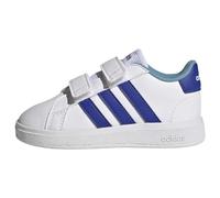 Adidas Unisex Baby Grand Court Lifestyle Hook and Loop Shoes, Cloud White/Lucid Blue/Preloved Blue, 23 EU