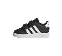 adidas Unisex Baby Grand Court Lifestyle Hook and Loop Shoes Tennisschuhe, Core Black/Cloud White/Core Black, 19 EU
