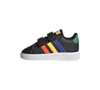 adidas Grand Court Hook and Loop Sneaker Kinder HP8918 - core black/lucid blue/court green 22