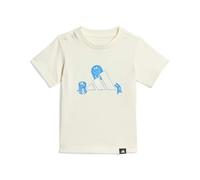 adidas Unisex Baby Infant TIRO_NSTER Graphic T-Shirt, Off White, 12-18 Months