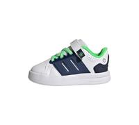 adidas Unisex Baby Lightorama Court Infants Shoes, FTWR White/Night Indigo/Screaming Green, 25 1/2 EU