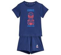 adidas Unisex Baby MARVEL SPIDER-MAN T-SHIRT SET, dark blue/off white, 3-4 Years