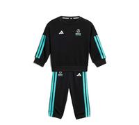 adidas Unisex Baby MERCEDES - AMG PETRONAS FORMULA 1 TEAM DNA BABY JOGGER LONG SLEEVE, black/semi mint rush, 0 Months