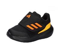 adidas Unisex Baby RunFalcon 3.0 Hook-and-Loop Shoes, Core Black / Screaming Orange / Gold, 22 EU