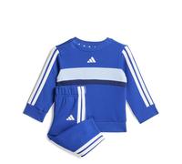 adidas Unisex Baby SEASONAL ESSENTIALS TIBERIO 3 STRIPES FLEECE CREW SET, team royal blue/glow blue/dark blue/white, 3-6 Months