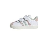 adidas Unisex Baby VL Court Shoes, FTWR White/Linen Green met./Sandy pink met., 21 EU