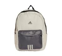 adidas Unisex Classic Badge of Sport 3-Stripes Backpack, Aluminium/Black/Aluminium, One Size