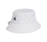 adidas Unisex Classic Cotton Bucket Hat, White / Black, M